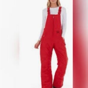 Women's NWT Artic Quest Red Snow Bib Overalls